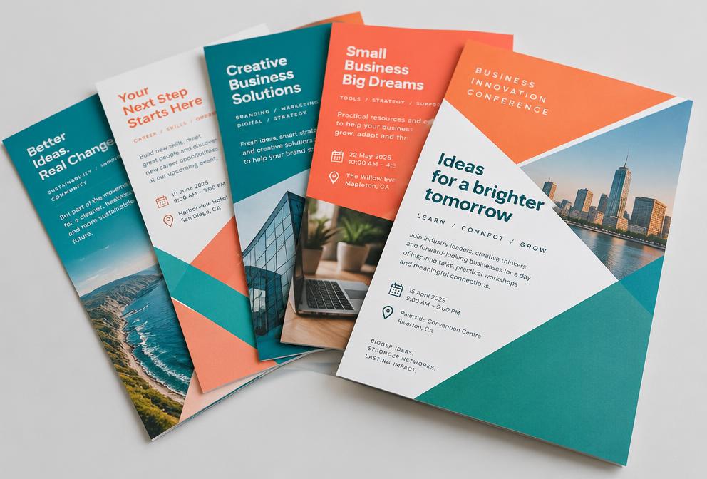 Colourful printed promotional flyers
